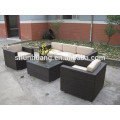 Garden PE rattan furniture aluminum frame pool rattan sofa